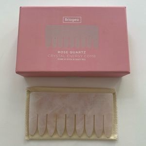 New! BRIOGEO Rose Quartz Crystal Energy Comb